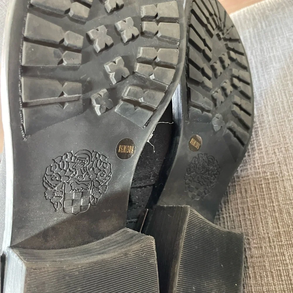 Vince Camuto grey suede moto booties - Picture 8 of 11